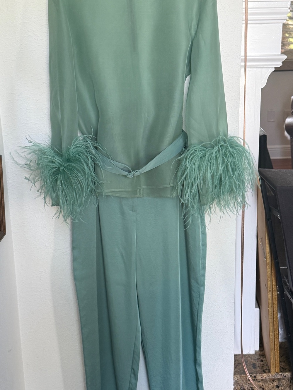 Lapointe Silk Flowy Pants with Matching Belt